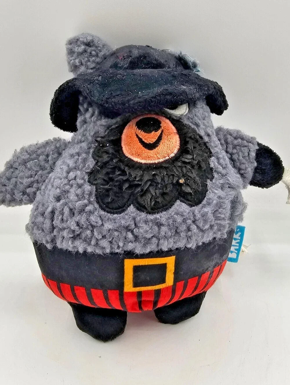 Barkbox Pirate Bark Dog Toy Barkbear Plush Canine Cannon Ball Squeaker Round 7
